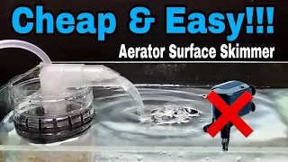 DIY Aerator surface skimmer |How to make aquarium filter with aerator | Aerator airlift filter