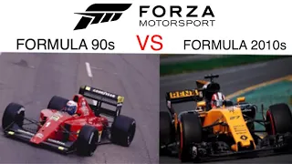 Forza 7: F1 90s vs F1 2010s (Comparison of Two Formula One Racecars)