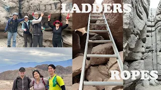 HIKING THE PAINTED CANYON TRAIL (LADDERS/ROPES)!!