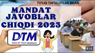 DTM 2023 Mandat natijasini bilish | Mandat chiqti 2023