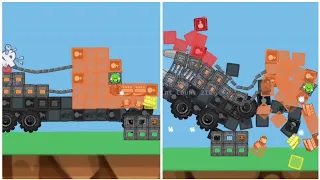 Cars vs square speed bump in Bad Piggies