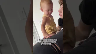 She tries to hurt herself on purpose.. #shortsfeed #funny #comedy #crazy #baby #toddlers