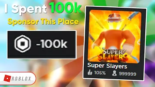 Spending 100,000 Robux to Sponsor My Game... (Roblox)