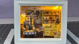 Furnishing a Cozy Little Living Room | DIY Dollhouse Photo Frame