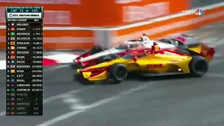 ROMAIN GROSJEAN AND SCOTT MCLAUGHLIN CRASH OUT OF THE 2023 FIRESTONE GRAND PRIX OF ST PETERSBURG