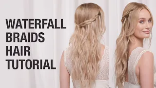 How To Create Waterfall Braids | Soft Wave Half Up Hair Styling Tutorial | Kenra Professional