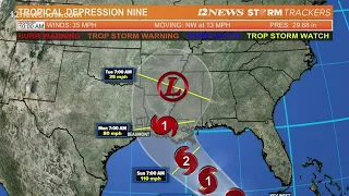 Tropical Depression 9 forms in the Caribbean