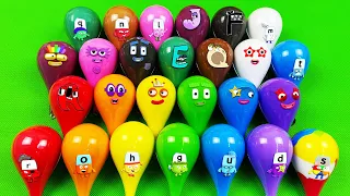 Looking Numberblocks, Alphablocks, Alphabet Lore with SLIME Droplets, Seashell… Mix Coloring! ASMR