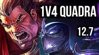 DARIUS vs SHEN (TOP) | 1v4 Quadra, 67% winrate, 7 solo kills, Dominating | EUW Master | 12.7