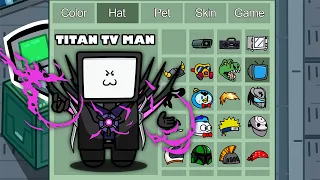 Titan TV Man (skibidi toilet) in Among Us ◉ funny animation - 1000 iQ impostor