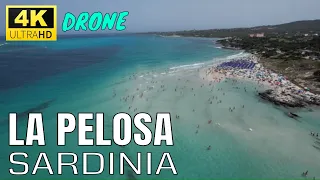 LA PELOSA Beach SARDINIA 4K 🌴 Top 10 Sardinia Beaches 🌊 Stintinto ITALY Drone 21.06.2023