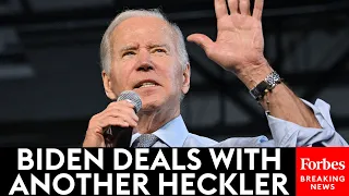 Biden Deals With Another Heckler: 'Hey, Hey Man, Don't Jump, You Look Crazy Enough To Jump!'