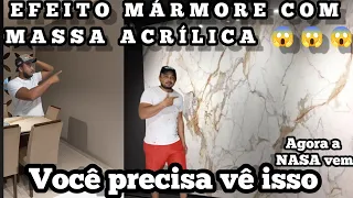 genial COMO FAZER EFEITO MARMORE REALISTA com massa acrílica #efeitomarmore #calacatta #realista