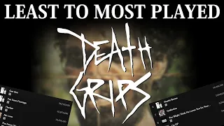 All DEATH GRIPS Songs LEAST TO MOST Plays [2022]