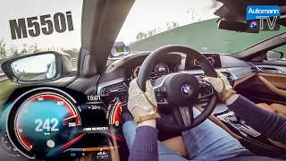 2018 BMW M550i (462hp) - 0-255 km/h LAUNCH CONTROL (60FPS)