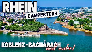 Traumziel für Camper 👉 Rhein 😊  Unterwegs im Wohnmobil 😊  Von Koblenz über Lahnstein bis Bacharach