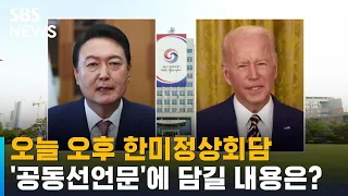 오늘 오후 한미정상회담…'공동선언문' 어떤 내용 담길까 / SBS