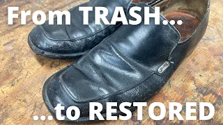 Ferragamo Loafers Restoration | Total Transformation from Trash to WOW!