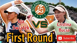 IGA SWIATEK VS CRISTINA BUCSA | FIRST ROUND | FRENCH OPEN 2023 | ROLAND GARROS