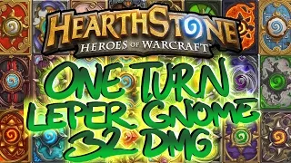 Hearthstone Epic Plays: 32 Damage Leper Gnome Deathrattle Combo!