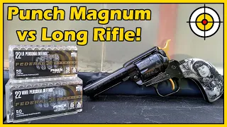 Sibling Rivalry! NEW Federal PUNCH .22 Magnum vs Long Rifle, Ballistic Gel Test!