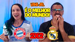 REACT BAYERN DE MUNIQUE 2X 2 REAL MADRID - VINI JR BAGUNÇOU A ZAGA DO BAYERN.