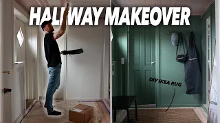 HALLWAY MAKEOVER + DIY IKEA rug (Budget Friendly)