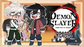 Hashiras React to Giyuu || Demon Slayer || Gacha Club