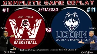 #1 South Carolina Gamecocks Women's Basketball vs. #11 UConn Huskies WBB - 2/11/2024 - (FULL REPLAY)