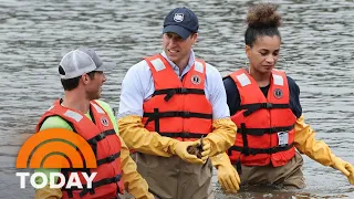 Prince William harvests oysters during 2-day trip to NYC