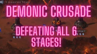 Defeating all 6 challenge stages of demonic crusade | Watcher of Realms