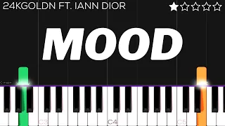 24kGoldn - Mood ft. Iann Dior | EASY Piano Tutorial