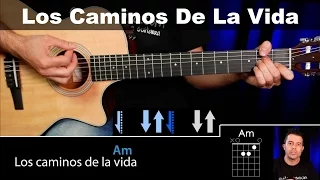 Cómo Tocar Los Caminos De La Vida Vicentico Tutorial Guitarra completo  guitarraviva