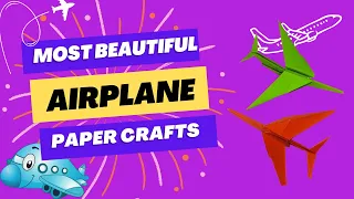 How To Make Most beautiful Paper Airplane | Origami Airplane | Paper Crafts For School