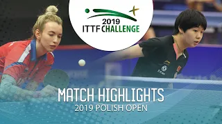 Kuai Man vs Maria Malanina | 2019 ITTF Polish Open Highlights (U21 R64)