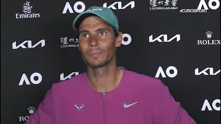 Rafael Nadal Post-match Interview for Eurosport / R3 AO'22