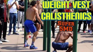 Weight Vest Calisthenics: SUPER 5MD | 50 Pullups + 100Pushups + 100 Squats | Eric Rivera