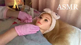 ASMR💆🏻‍♀️УСЫПЛЯЮЩИЙ УХОД и МАССАЖ ЛИЦА В ПЕРЧАТКАХ🧴Ролевая Игра СПА САЛОН/Нежный шёпот/Barbie spa