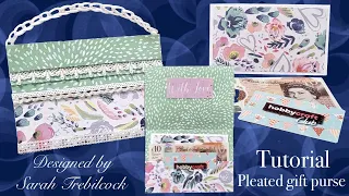 👛 Tutorial Beautiful purse handbag shaped birthday Card | Money gift card holder | 1 sheet | pleated