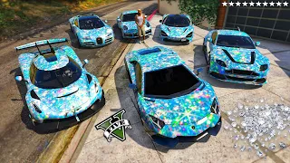 GTA 5 - Stealing 💎 Diamond Cars with Franklin! (Real Life Cars #27)