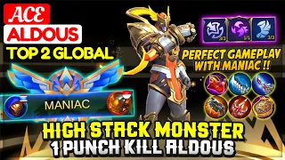 High Stack Monster, 1 Punch Kill Aldous [ Top 2 Global Aldous ] .ACE - Mobile Legends
