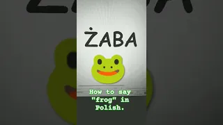 How to pronounce "żaba"🐸 in Polish.How to say "frog"in polish. #polish #pronunciation #learnpolish