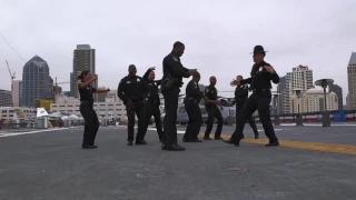 SDPD Running Man Challenge (Clip) | USS Midway Museum