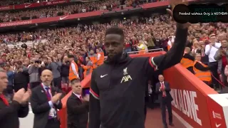 Divock Origi receives a guard of honour at Anfield #LFC #YNWA ❤️