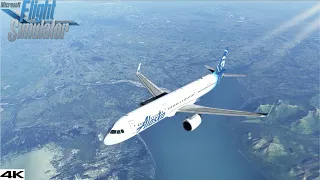 KSEA-PANC (Seattle-Anchorage)//Alaska Airlines a321neo//4K MSFS