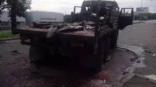 Бой Ополченцы зачищают зеленку с БТРа 29 11 Донецк War in Ukraine