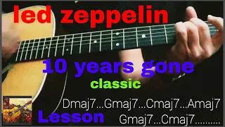 10 years gone/led zeppelin/chord lesson/jimmy page/john paul jones classic