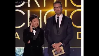 Ken Jeong and Joel McHale presenting at the 2022 Critics Choice Awards