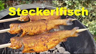 Steckerlfisch vom Kugelgrill