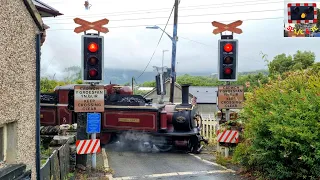 Unique Level Crossing in Minffordd - Quarry Lane Level Crossing, Ffestiniog Railway, Gwynedd